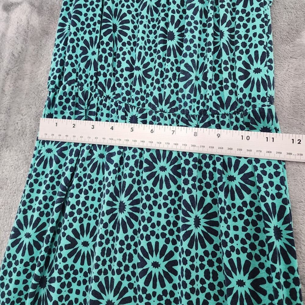 GAP Dress Womens XS Green Blue Sleeveless Halter‎ Elastic Waist Maxi Stretch - Picture 8 of 10